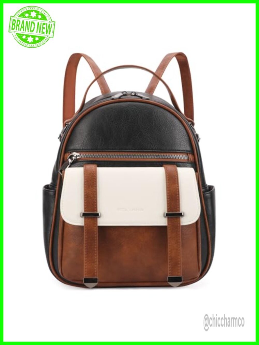 Vegan Leather Mini Backpack Purse Small Water Resistant Daypack